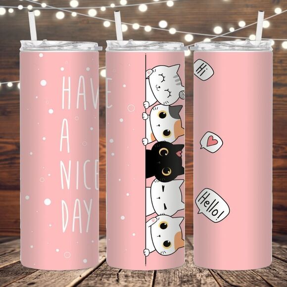 handmade Other - Have a nice day positivity tumbler